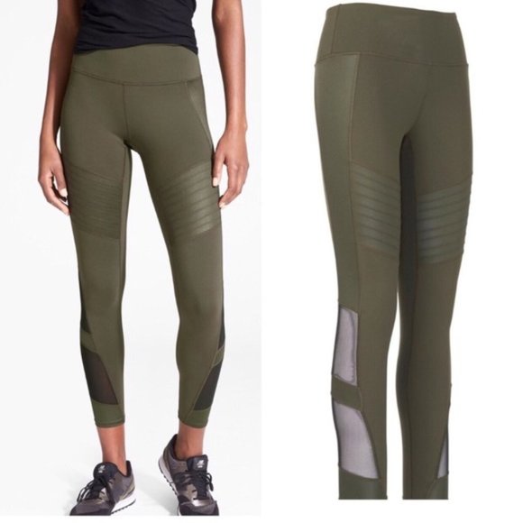 Athleta Pants - ATHLETA High Rise Powerful Gleam Tight Olive MM35